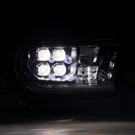 AlphaRex 07 - 13 Toyota Tundra NOVA LED Proj Headlights Alpha - Black w/Activ Light/Seq Signal/DRL - CPC Performance