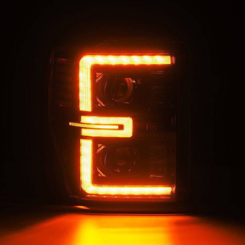 AlphaRex 08 - 10 Ford F250 - 550 LUXX - Series LED Projector Headlights Alpha - Blk w/Activ Light/Seq Signal - CPC Performance