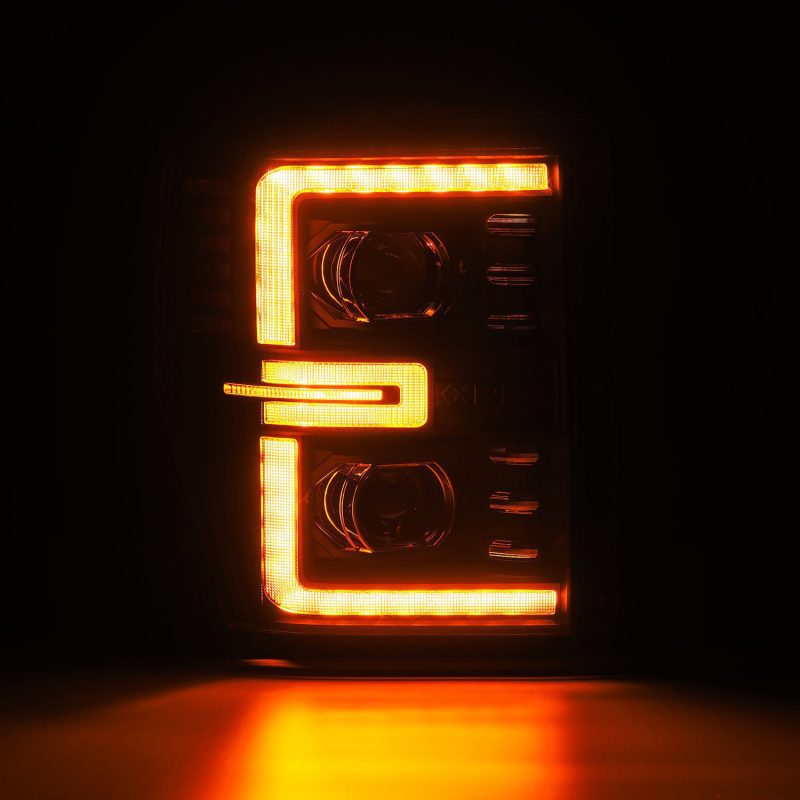 AlphaRex 08 - 10 Ford F250 - 550 LUXX - Series LED Projector Headlights Black w/Activ Light/Seq Signal - CPC Performance