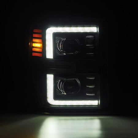 AlphaRex 08 - 10 Ford F250 - 550 LUXX - Series LED Projector Headlights Black w/Activ Light/Seq Signal - CPC Performance