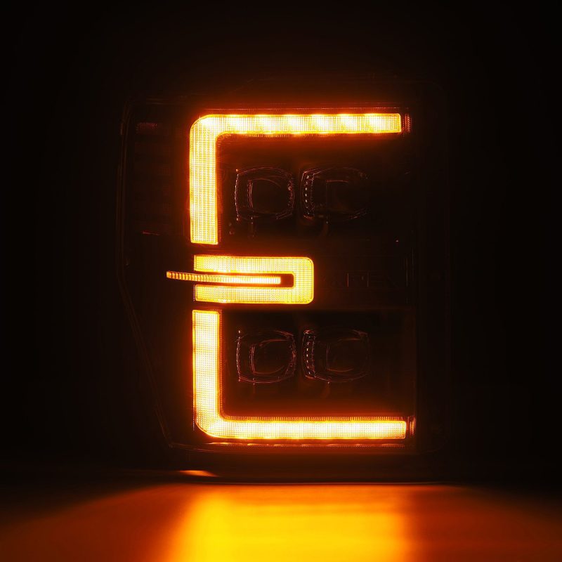 AlphaRex 08 - 10 Ford F250 - 550 NOVA - Series LED Projector Headlights Black w/Activ Light/Seq Signal - CPC Performance