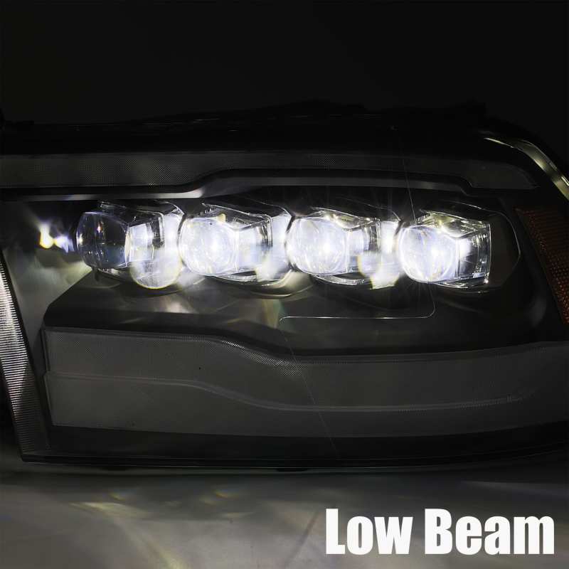 AlphaRex 09 - 18 Dodge Ram 1500HD NOVA LED Projector Headlights Plank Style Design Alpha Black w/DRL - CPC Performance