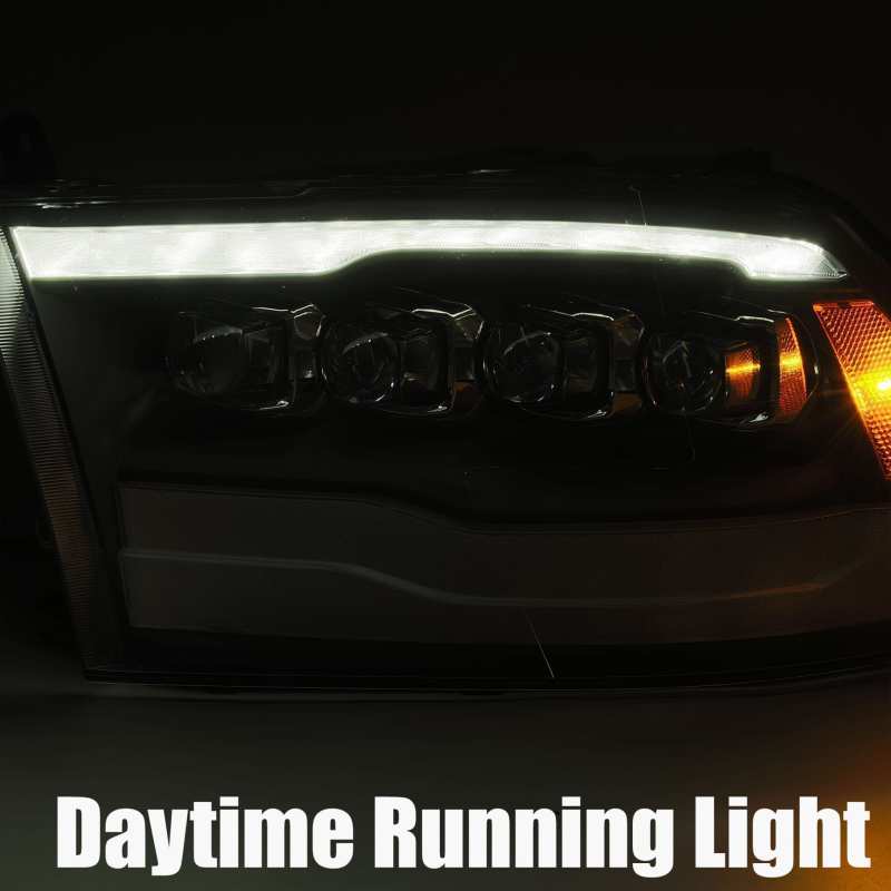 AlphaRex 09 - 18 Dodge Ram 1500HD NOVA LED Projector Headlights Plank Style Design Chrome w/DRL - CPC Performance