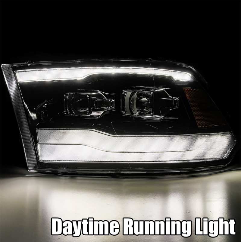AlphaRex 09 - 18 Dodge Ram 1500HD PRO - Series Projector Headlights Plank Style Chrome w/Seq Signal/DRL - CPC Performance