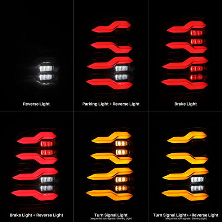 AlphaRex 09 - 18 Dodge Ram Luxx - Series LED Tail Lights Black w/ Activation Light & Sequential Signal - CPC Performance