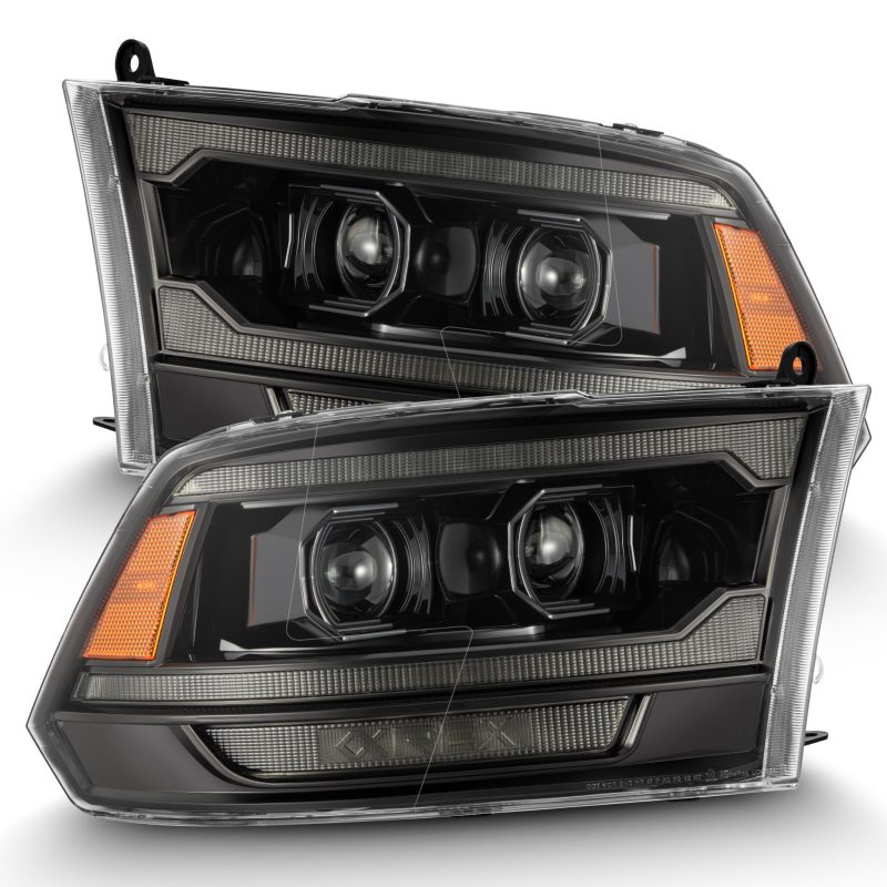 AlphaRex 09 - 18 RAM 1500 PRO - Series Proj Headlights Alpha - Black w/Sequential Signal & Top/Middle DRL - CPC Performance