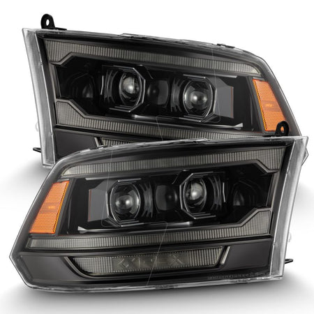 AlphaRex 09 - 18 RAM 1500 PRO - Series Proj Headlights Alpha - Black w/Sequential Signal & Top/Middle DRL - CPC Performance