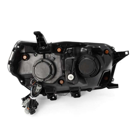 AlphaRex 10 - 13 Toyota 4Runner LUXX LED Proj Headlights Plank Style Black w/Seq Signal/DRL - CPC Performance