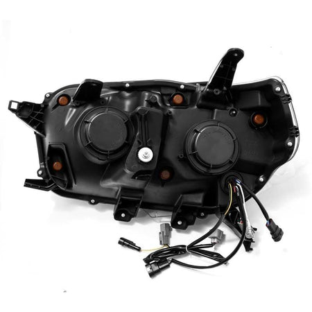 AlphaRex 10 - 13 Toyota 4Runner NOVA LED Proj Headlights Plank Style Alpha Black w/Seq Signal/DRL - CPC Performance