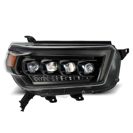 AlphaRex 10 - 13 Toyota 4Runner NOVA LED Proj Headlights Plank Style Alpha Black w/Seq Signal/DRL - CPC Performance