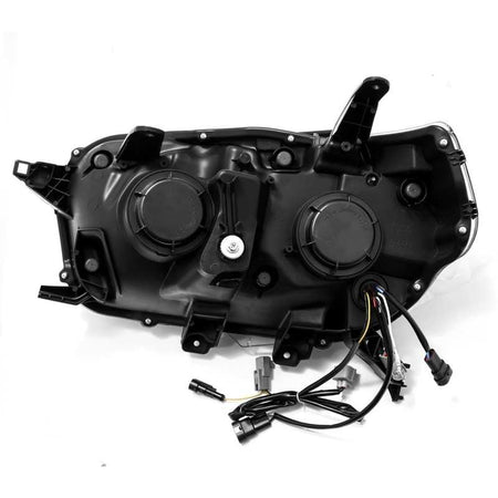 AlphaRex 10 - 13 Toyota 4Runner PRO - Series Proj Headlights Plank Style Alpha Blk w/Seq Signal/DRL - CPC Performance