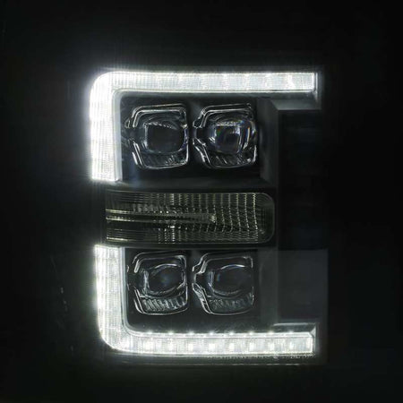 AlphaRex 11 - 16 Ford F - 350 SD NOVA LED Proj Headlights Plank Style Chrm w/Activ Light/Seq Signal - CPC Performance
