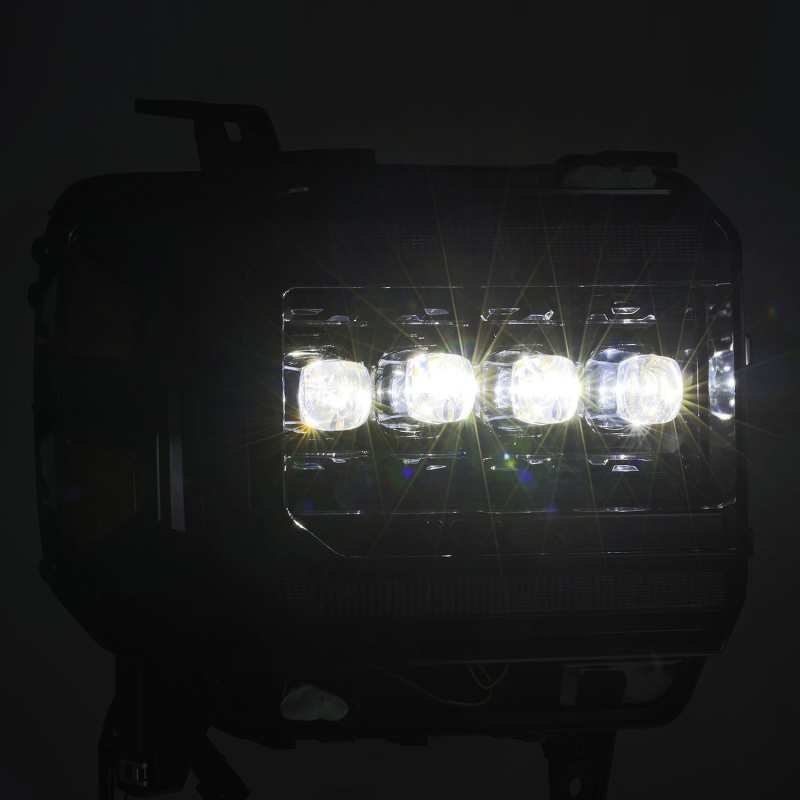 AlphaRex 14 - 18 GMC Sierra NOVA LED Proj Headlights Plnk Style Alpha Blk w/Activ Light/Seq Signal/DRL - CPC Performance