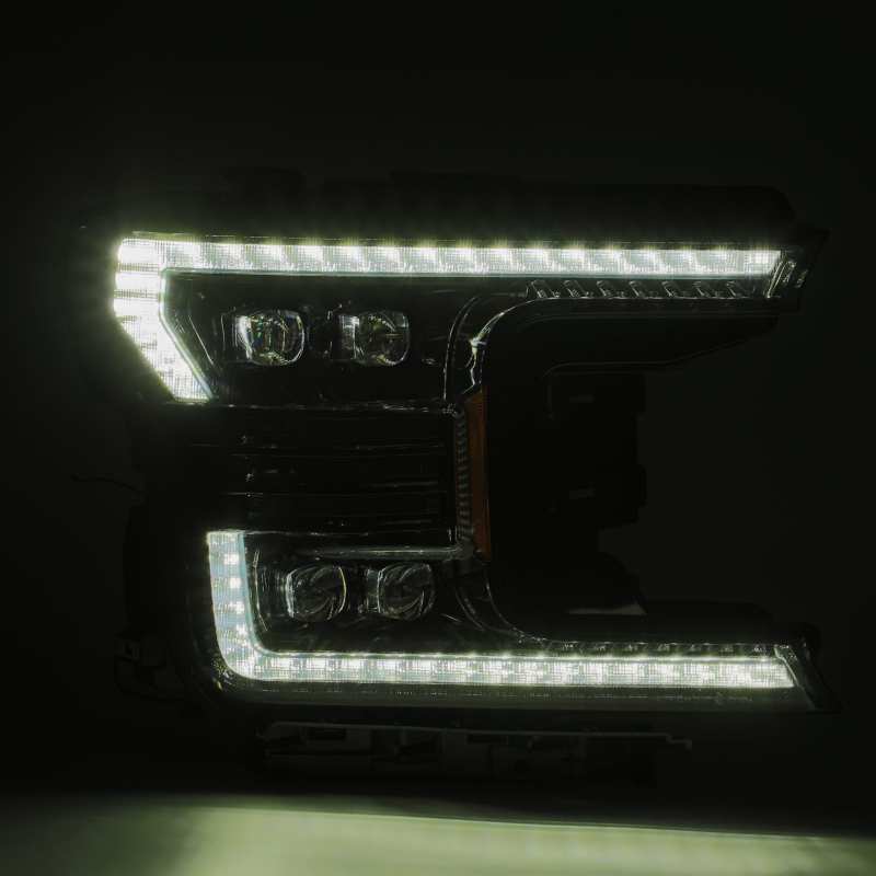 AlphaRex 18 - 20 Ford F - 150 NOVA LED Proj Headlight Plank Style Alpha Blk w/Activ Light/Seq Signal/DRL - CPC Performance