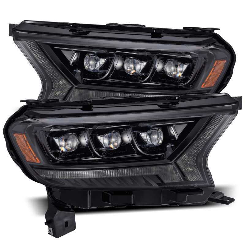 AlphaRex 19 - 21 Ford Ranger NOVA LED Proj Headlight Plnk Style Alpha Blk w/Activ Light/Seq Signal/DRL - CPC Performance