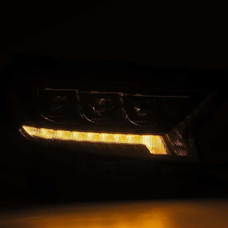 AlphaRex 19 - 21 Ford Ranger NOVA LED Proj Headlight Plnk Style Alpha Blk w/Activ Light/Seq Signal/DRL - CPC Performance