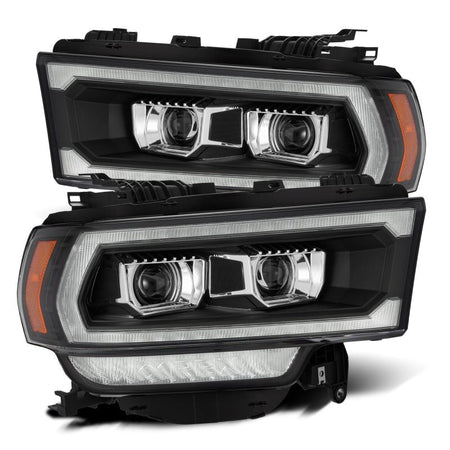 AlphaRex 19 - 21 Ram 2500 LUXX LED Proj Headlights Plank Style Black w/Activ Light/Seq Signal/DRL - CPC Performance