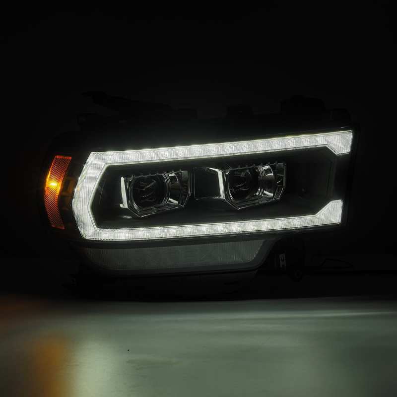 AlphaRex 19 - 21 Ram 2500 LUXX LED Proj Headlights Plank Style Black w/Activ Light/Seq Signal/DRL - CPC Performance