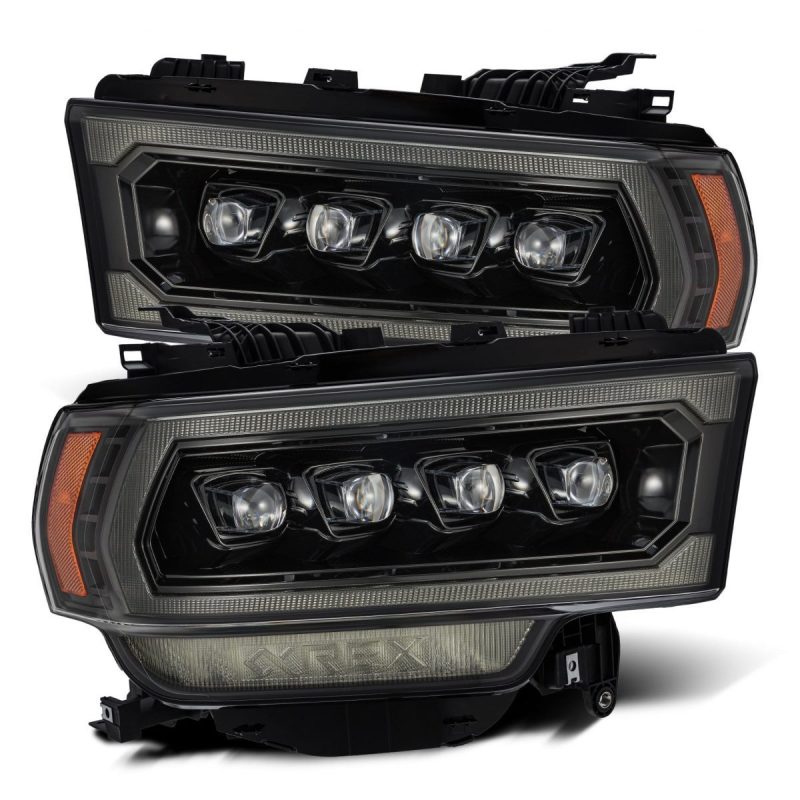 AlphaRex 19 - 21 Ram 2500 NOVA LED Proj Headlights Plank Style Alpha Blk w/Activ Light/Seq Signal/DRL - CPC Performance