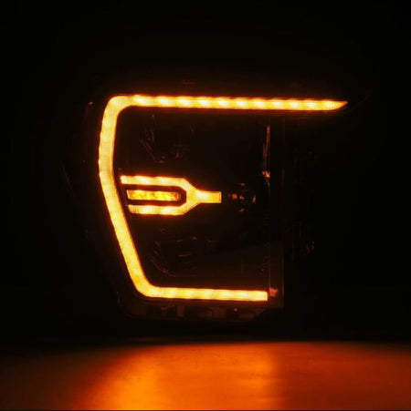 AlphaRex 21 - 22 Ford F150 Luxx - Series Projector Headlights Alpha - Black w/Activ Light/Seq Signal - CPC Performance