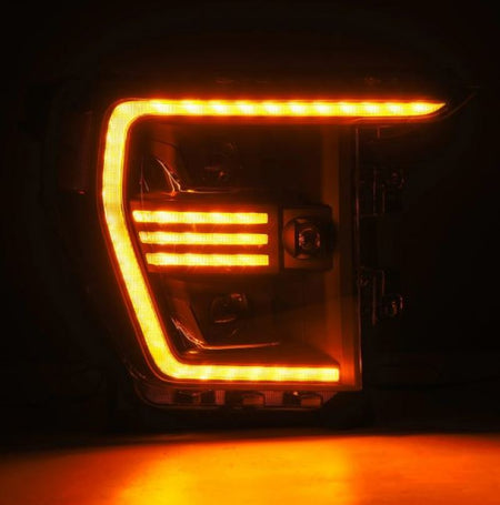 AlphaRex 21 - 22 Ford F150 PRO - Series Projector headlights Black w/Activ Light/Seq Signal - CPC Performance
