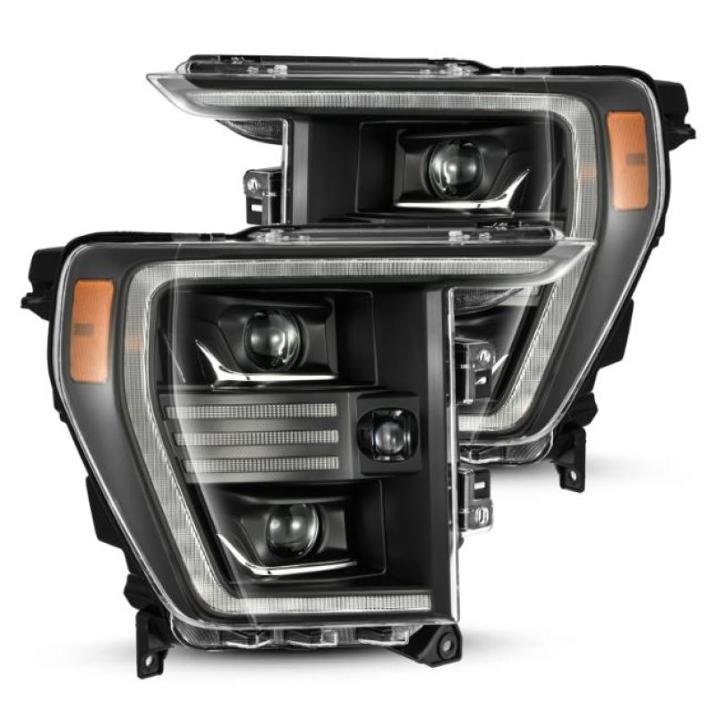 AlphaRex 21 - 22 Ford F150 PRO - Series Projector headlights Black w/Activ Light/Seq Signal - CPC Performance