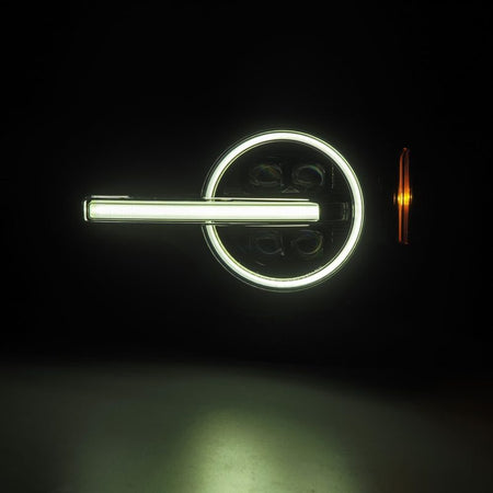 AlphaRex 21 - 23 Ford Bronco NOVA LED Proj Headlights Alpha - Black w/Activ Light/Seq Signal/DRL - CPC Performance