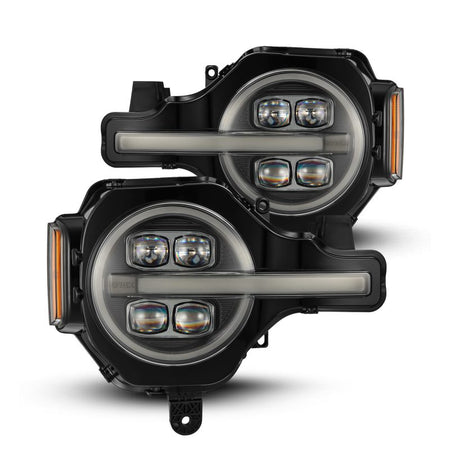 AlphaRex 21 - 23 Ford Bronco NOVA LED Projector Headlights Black - CPC Performance
