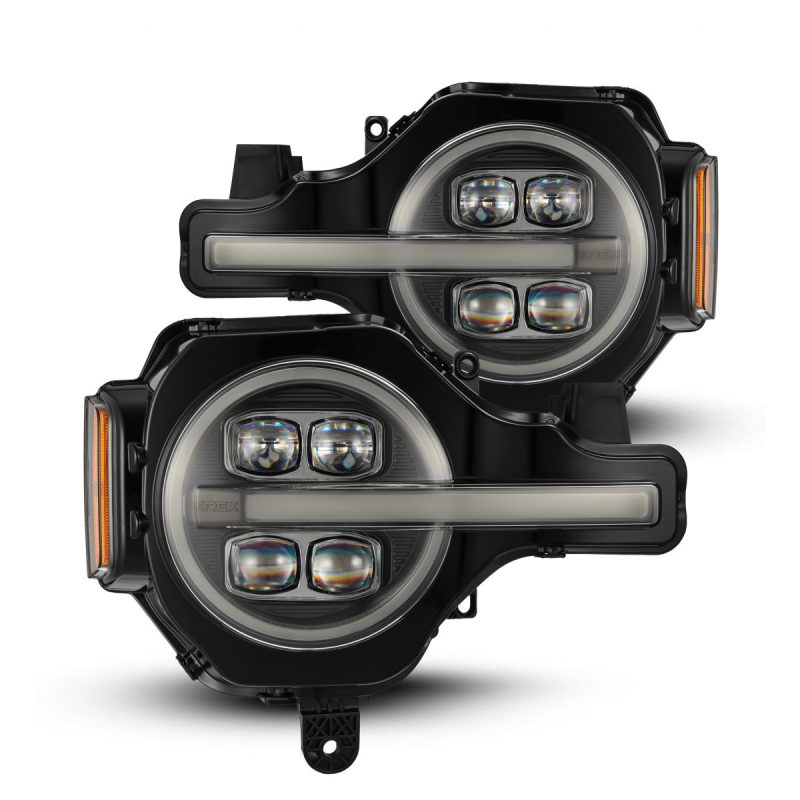 AlphaRex 21 - 23 Ford Bronco NOVA LED Projector Headlights Black - CPC Performance