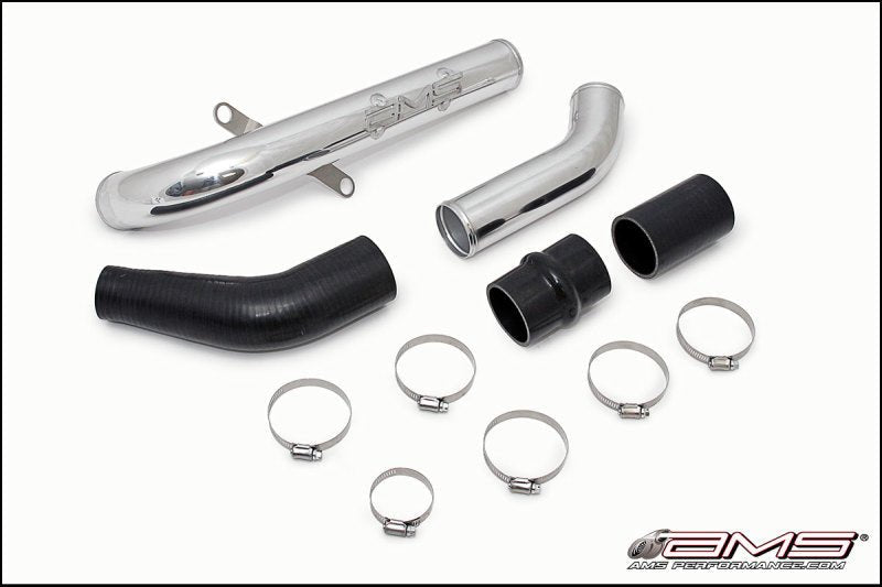 AMS Performance 08 - 15 Mitsubishi EVO X Upper I/C Pipe - Black Powder Coat - CPC Performance