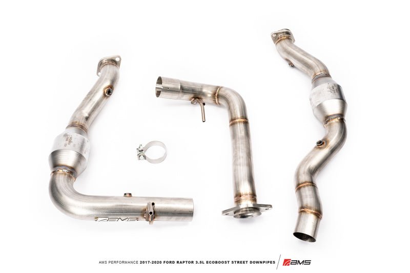 AMS Performance 17 - 20 Ford Raptor 3.5L Ecoboost Street Downpipes - CPC Performance