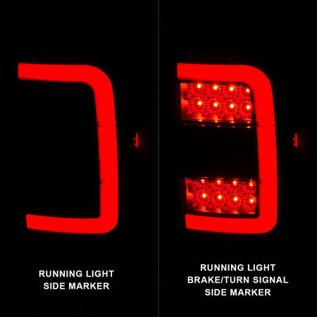 ANZO 01 - 11 Ford Ranger LED Taillights - Black Housing w/ Smoke Lens & Light Bar - CPC Performance