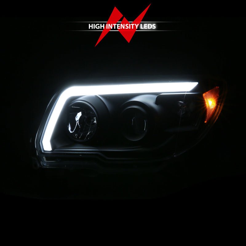 ANZO 06 - 09 Toyota 4 Runner Projector Headlights Plank Style - Black - CPC Performance
