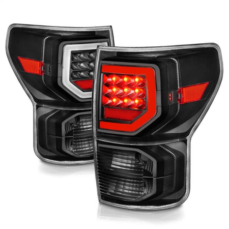 ANZO 07 - 11 Toyota Tundra Full LED Taillights Black Housing Clear Lens G2 (w/C light Bars) - CPC Performance