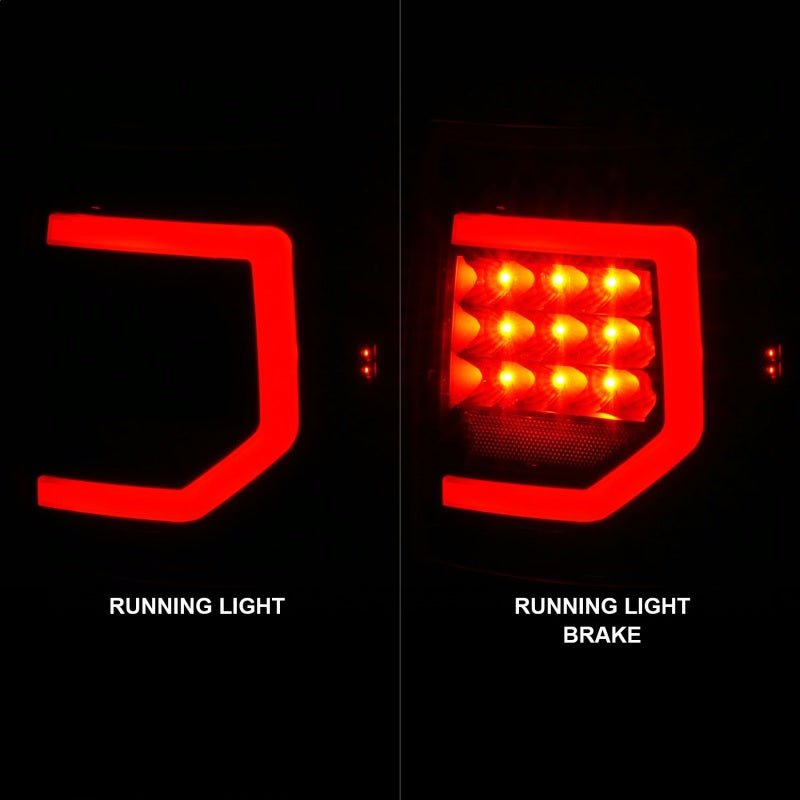 ANZO 07 - 11 Toyota Tundra Full LED Taillights Black Housing Clear Lens G2 (w/C light Bars) - CPC Performance