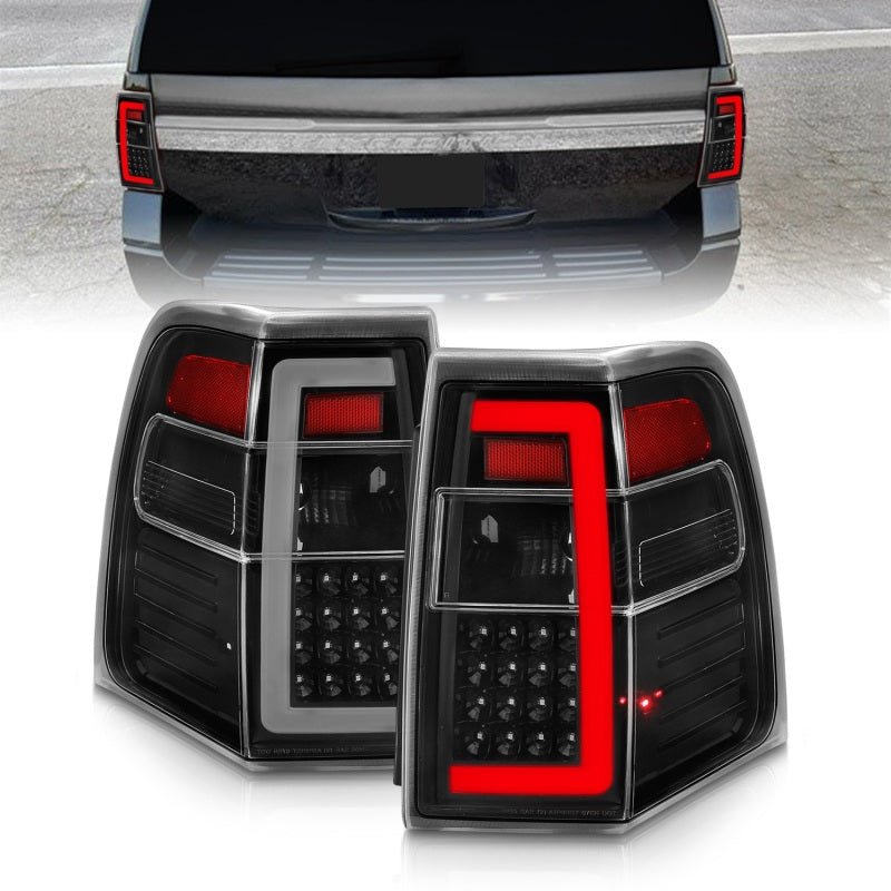 ANZO 07 - 17 Ford Expedition LED Taillights w/ Light Bar Black Housing Clear Lens - CPC Performance