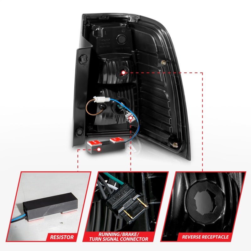 ANZO 07 - 17 Ford Expedition LED Taillights w/ Light Bar Black Housing Smoke Lens - CPC Performance