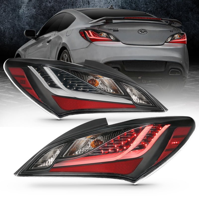 ANZO 10 - 13 Hyundai Genesis 2DR LED Taillights Smoke - CPC Performance