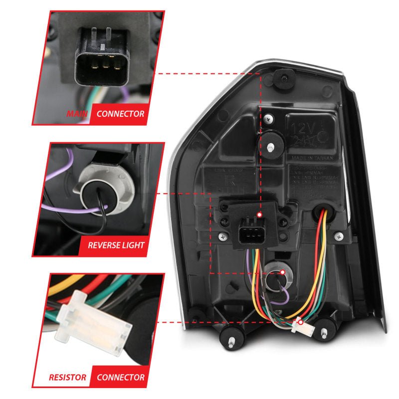 ANZO 11 - 14 Chrysler 300 LED Taillights Black w/ Sequential - CPC Performance