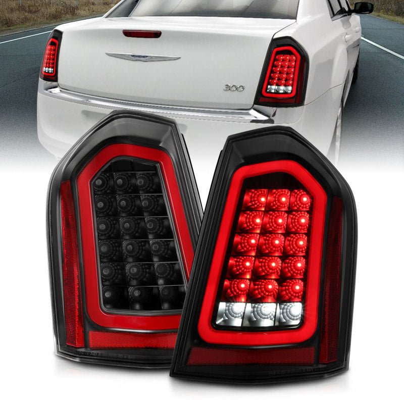 ANZO 11 - 14 Chrysler 300 LED Taillights Black w/ Sequential - CPC Performance