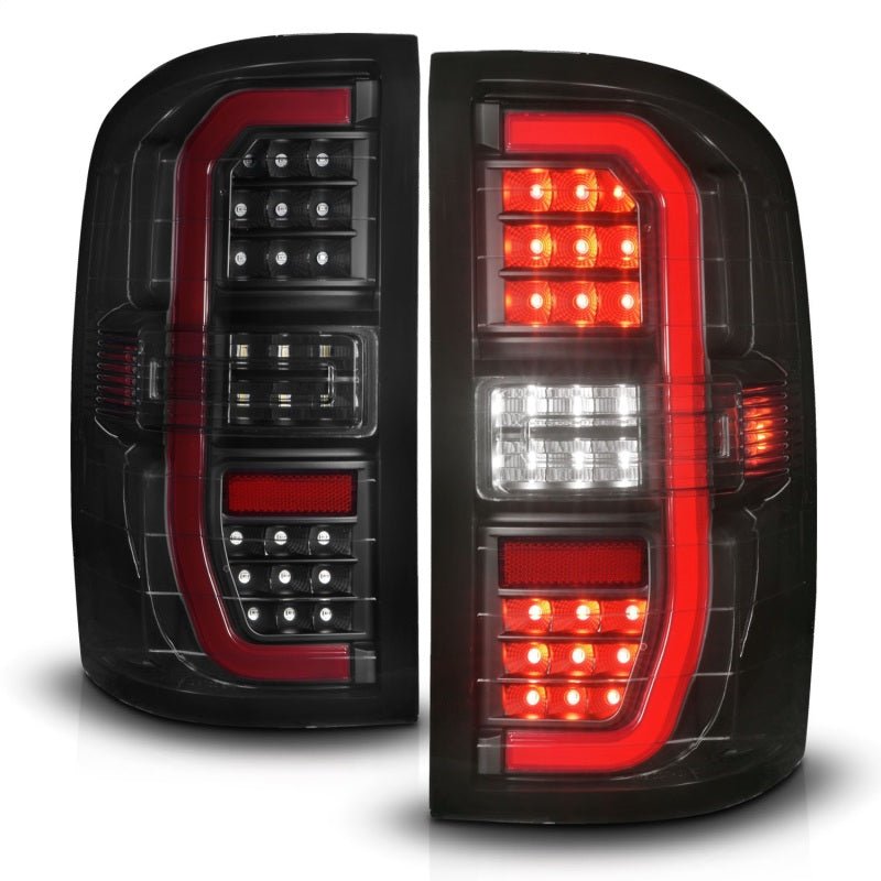 ANZO 14 - 18 GMC Sierra 1500 Full LED Taillights Black Housing Smoke Lens (w/C Light Bars) - CPC Performance