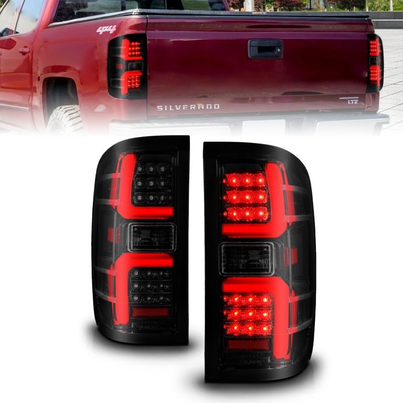 ANZO 15 - 19 Chevrolet Silverado 2500 HD/3500 HD LED Taillight w/ Sequential Black Housing/Smoke Lens - CPC Performance