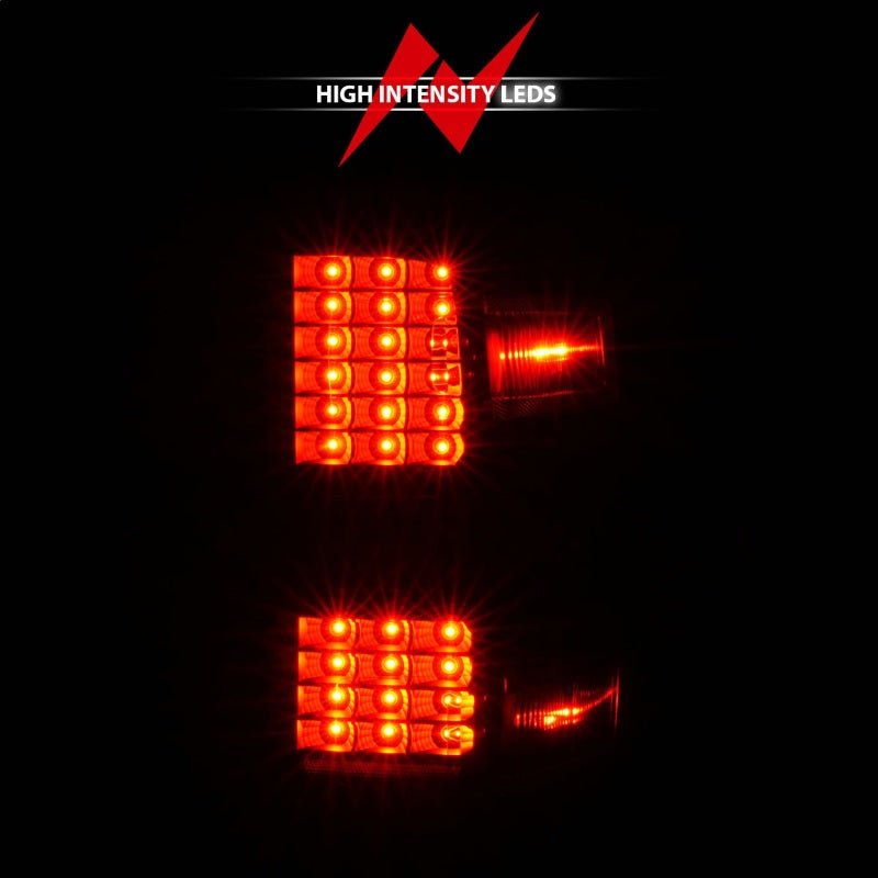 ANZO 15 - 19 Chevy Silverado 2500HD/3500HD (Factory Halogen Only) LED Tail Lights Black w/Clear Lens - CPC Performance