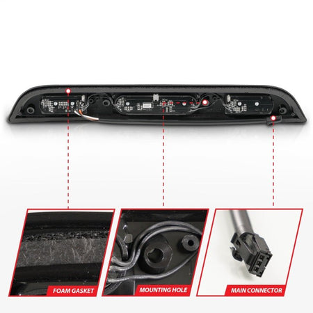 ANZO 15 - 20 Ford F - 250 - F - 550 LED Third Brake Light - Black Housing/Clear Lens - CPC Performance