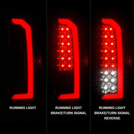 ANZO 15 - 21 GMC Canyon Full LED Taillights w/ Red Lightbar Black Housing/Clear Lens - CPC Performance