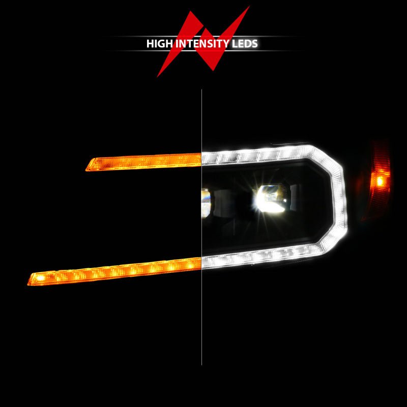 ANZO 15 - 22 Chevy Colorado Blk Housing Full LED DRL Projector Headlight w/ Sequential Light Bar - CPC Performance