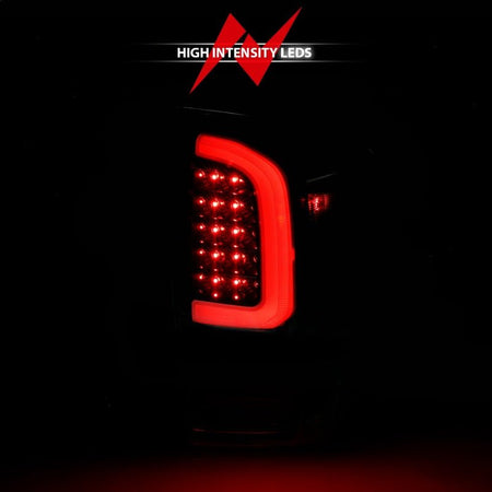 ANZO 16 - 21 Toyota Tacoma LED Tail Lights - w/ Light Bar Sequential Black Housing & Smoke Lens - CPC Performance