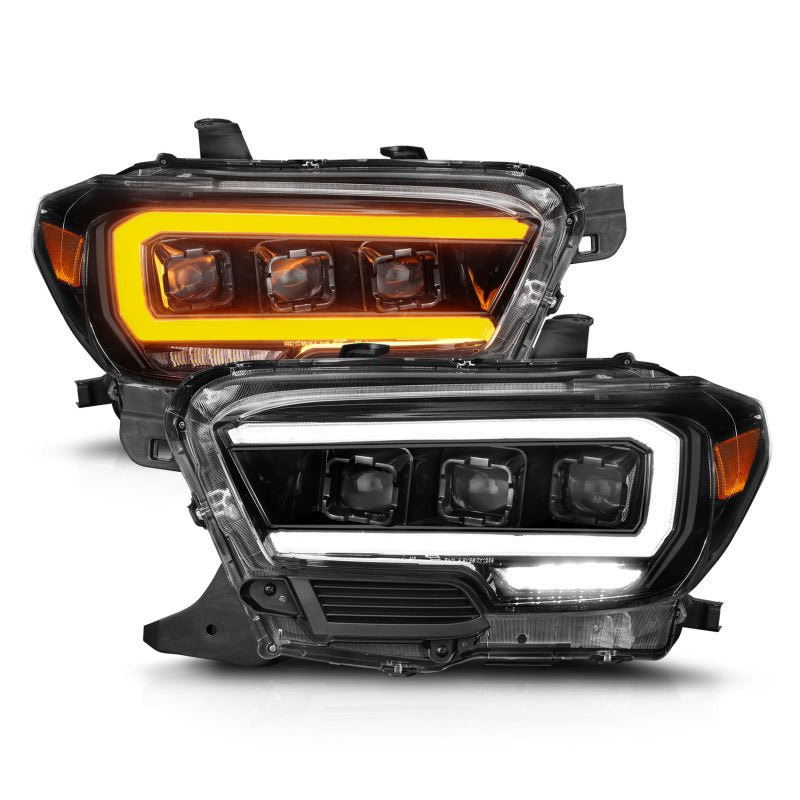 ANZO 16 - 22 Toyota Tacoma SR/SR5 ONLY Full LED Proj Headlights w/Light Bar Seq. Blk w/Initiation Lgt - CPC Performance