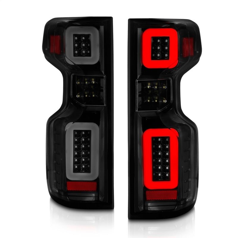 ANZO 19 - 21 Chevy Silverado Full LED Taillights Black Housing Smoke Lens G2 (w/C light Bars) - CPC Performance