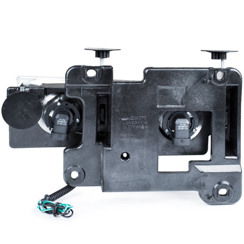 ANZO 1988 - 1998 Chevrolet C1500 Crystal Headlights Black w/ Low - Brow - CPC Performance